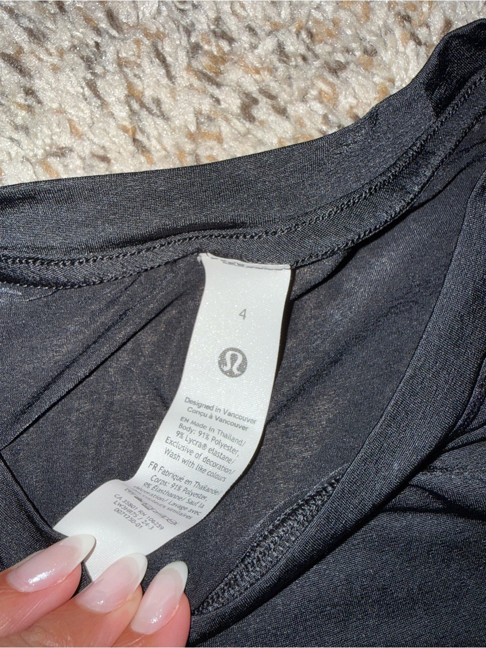 lululemon athletica Black Short Sleeve Pure Barre Top⭐️ Used - like new ⭐️ - Picture 2 of 3